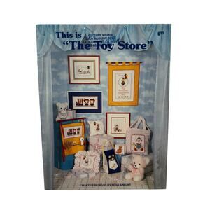Vintage This Is The Toy Store Cross Stitch Pattern Booklet 1983 Clown Bear Train
